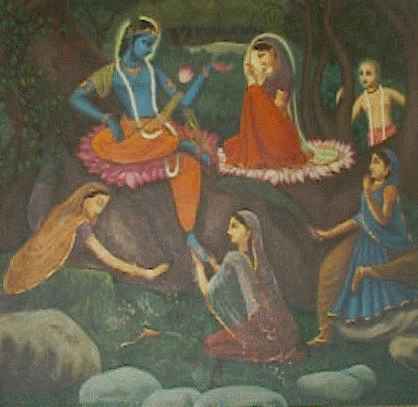 Sri Caitanya Glimpses Intimate Krsna Lila